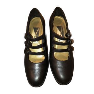 Mootsies Tootsies Womens Black Leather Uppers 2" Heels Size 7.5